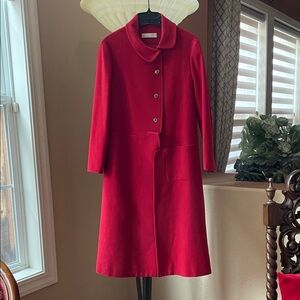 Beautiful TSE NY red wool/ cashmere coat!